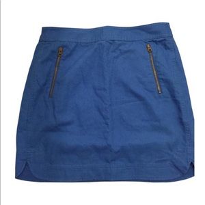 JCREW Blue Zipper Skirt